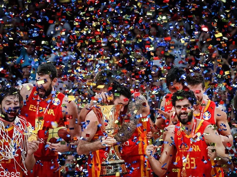 Los campeones del mundo de baloncesto llegaron a España