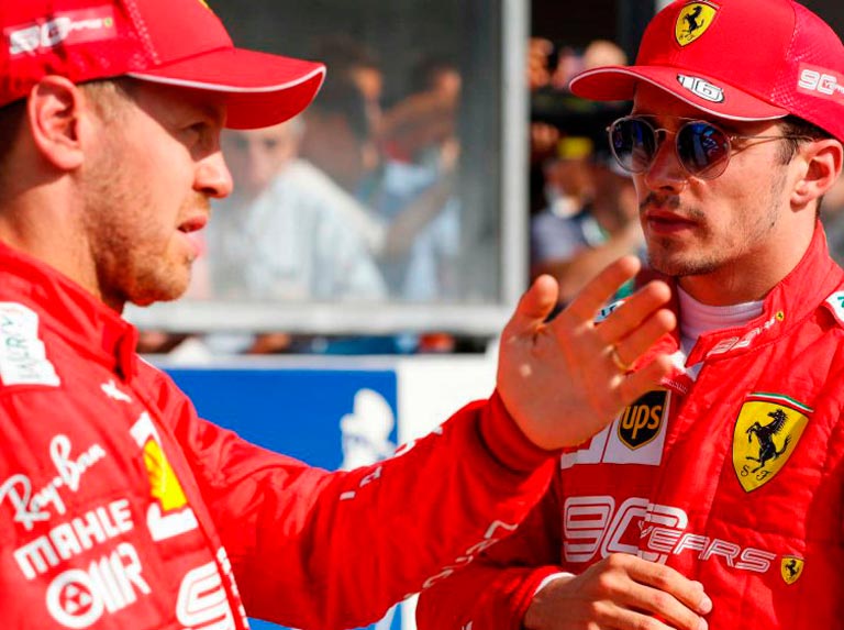 Leclerc y Vettel
