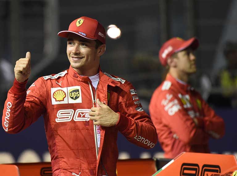 Leclerc se alzó con la pole position en Singapur
