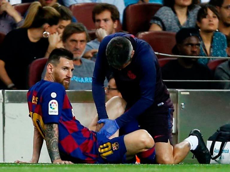 Messi volvió a lesionarse el muslo izquierdo