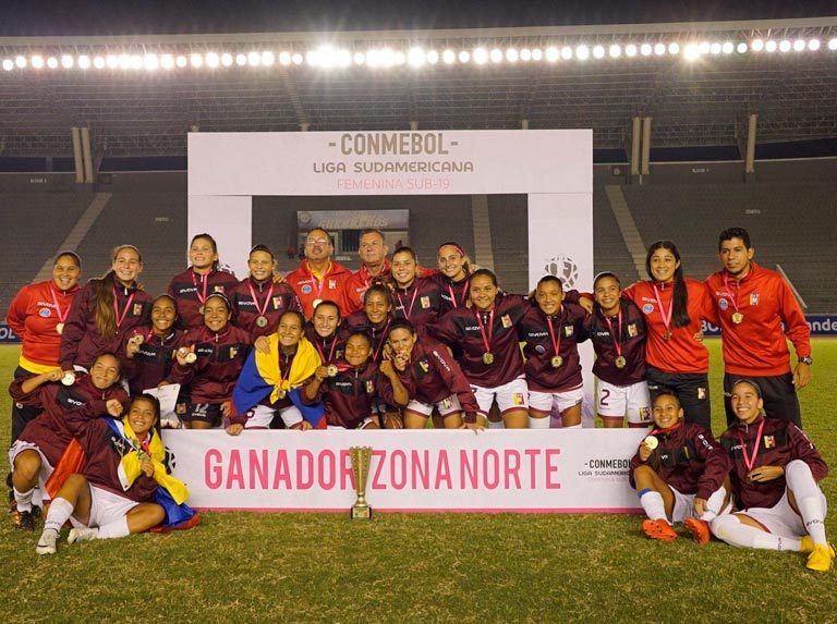 Vinotinto femenina sub-19 campeonas  de la Zona Norte
