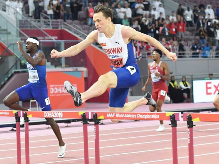 Warholm fue un jet en 400 con vallas