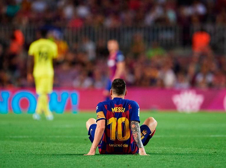 Messi sufrió una elongación del adductor en la pierna izquierda