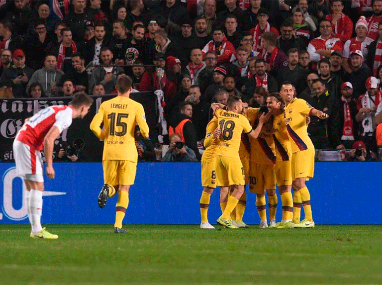 Barcelona gana en Praga y se mantiene firme en el Grupo F