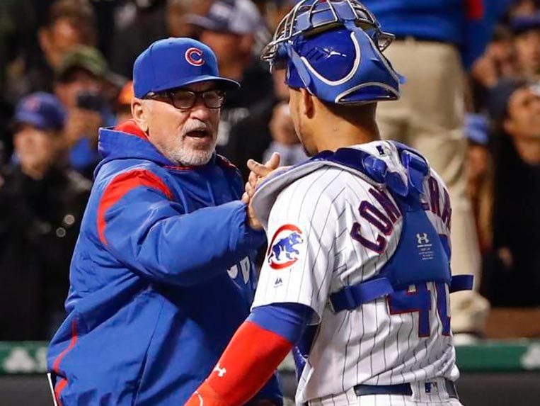 Willson Contreras se despidió de Joe Maddon