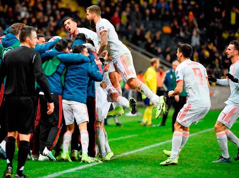 España clasificó a la Eurocopa 2020 luego de empatar con Suecia