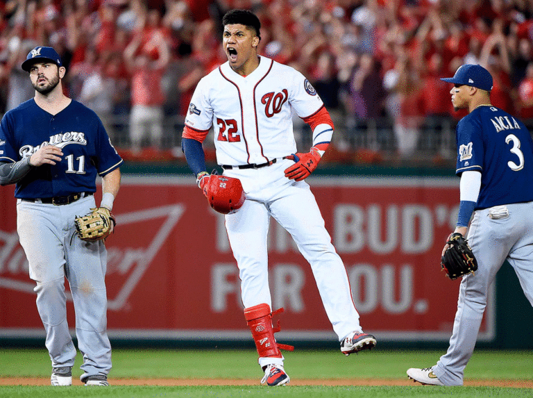 Con hit de oro de Soto, Nacionales remontó y eliminó a Cerveceros