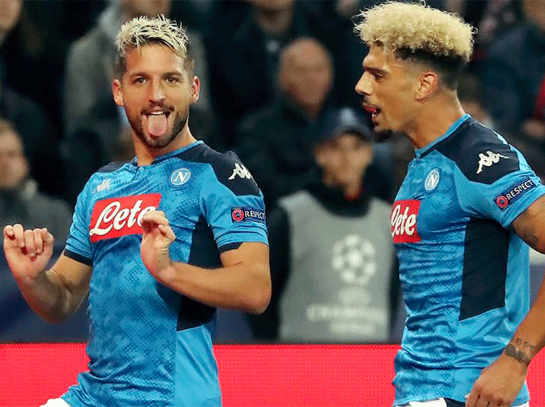 Napoli se impuso al Salzburgo en partido de muchos goles