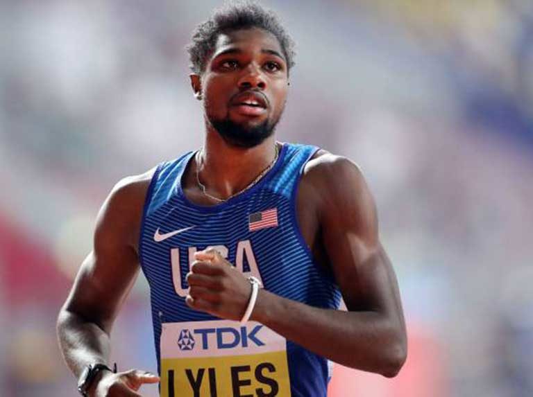 Noah Lyles se sobró en los 200 metros