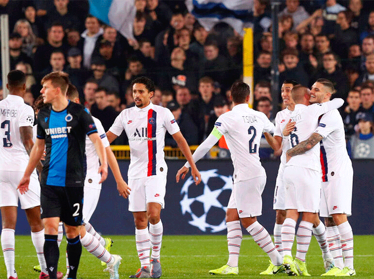PSG destrozó al Brujas y se mantiene invicto en Champions
