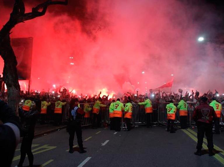 Hinchas de River Plate celebraron en el Monumental