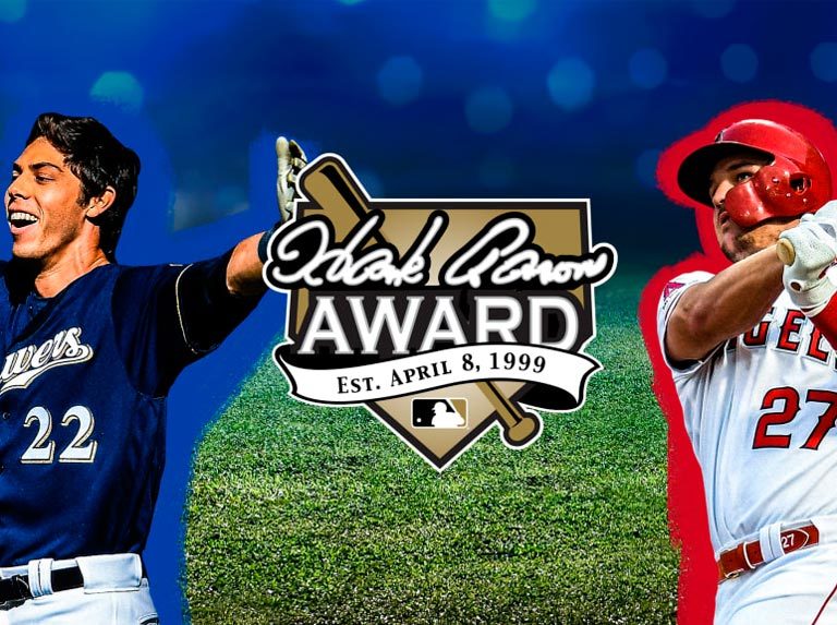 Trout y Yelich son los ganadores del Hank Aaron