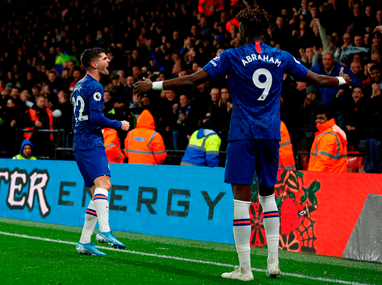 Abraham amplia su racha y encarrila al Chelsea