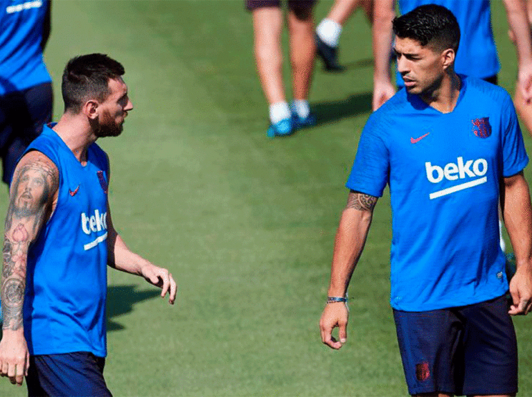 Messi y Suárez volvieron a los entrenamientos del Barcelona