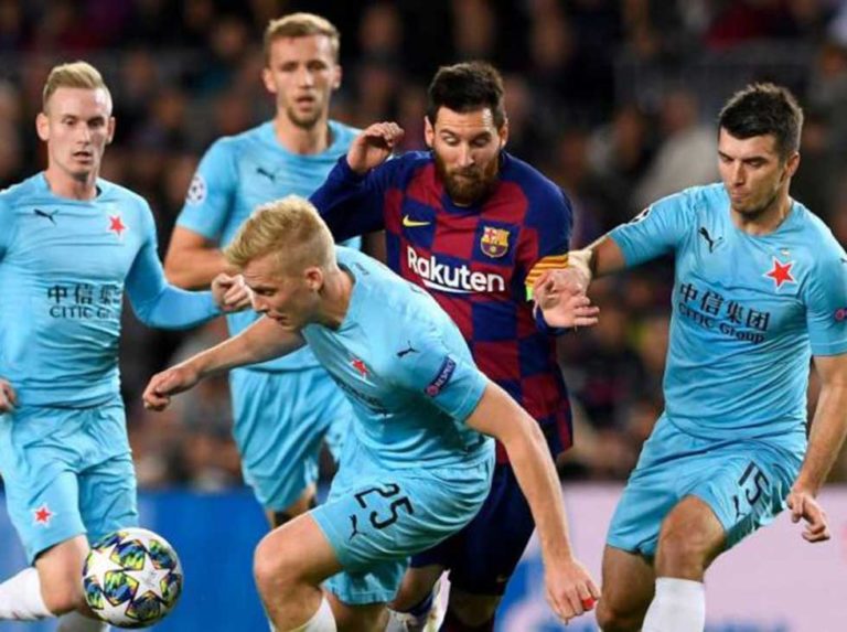 Barcelona decepciona con empate ante el Slavia