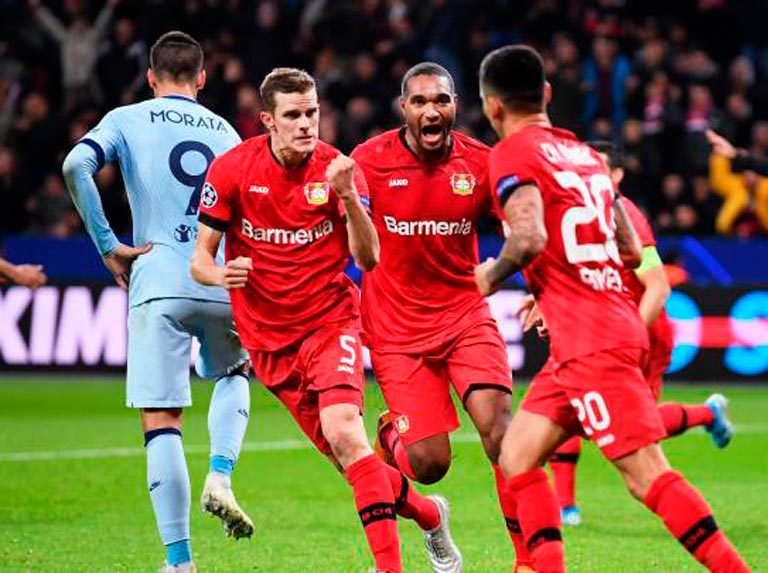 Bayer Leverkusen dio la sorpresa al Atlético de Madrid