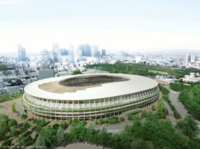 Completan la construcción del nuevo estadio olímpico de Tokio 2020