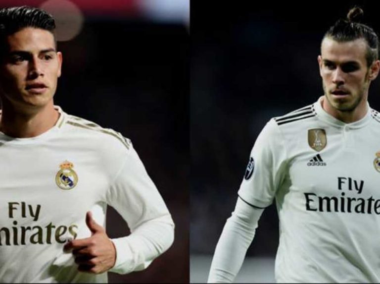 Bale trabaja sobre el césped; James sigue al margen