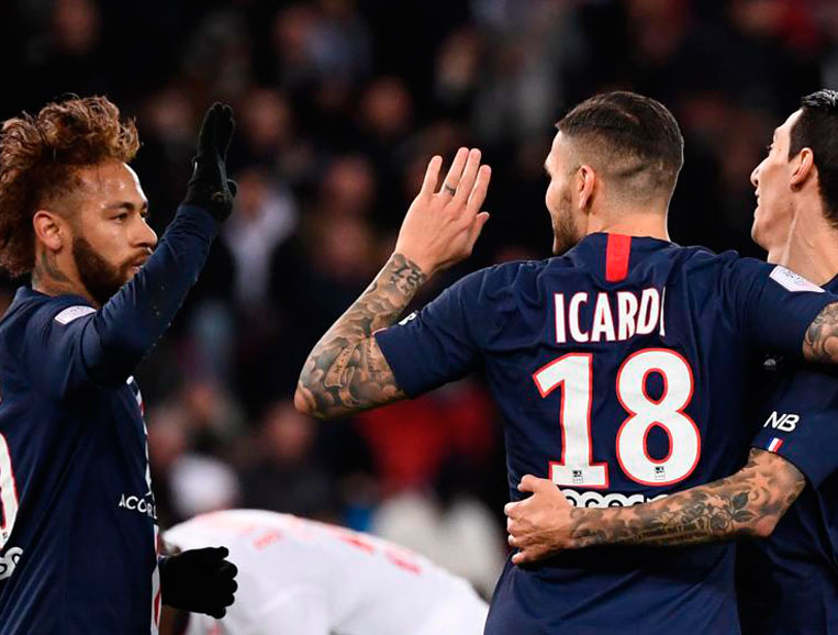 Neymar reaparece, Icardi y Di María marcan y el PSG ganó