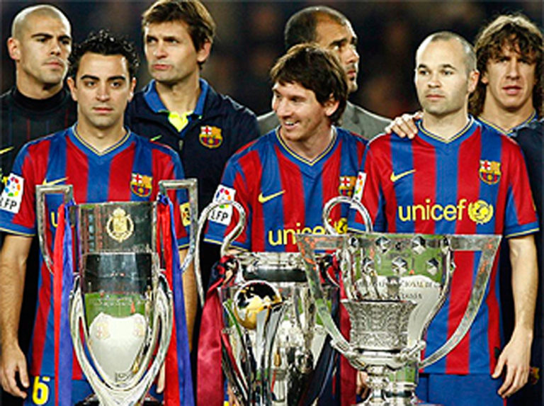 Barcelona celebró los 10 años de cuando consiguieron  los seis títulos