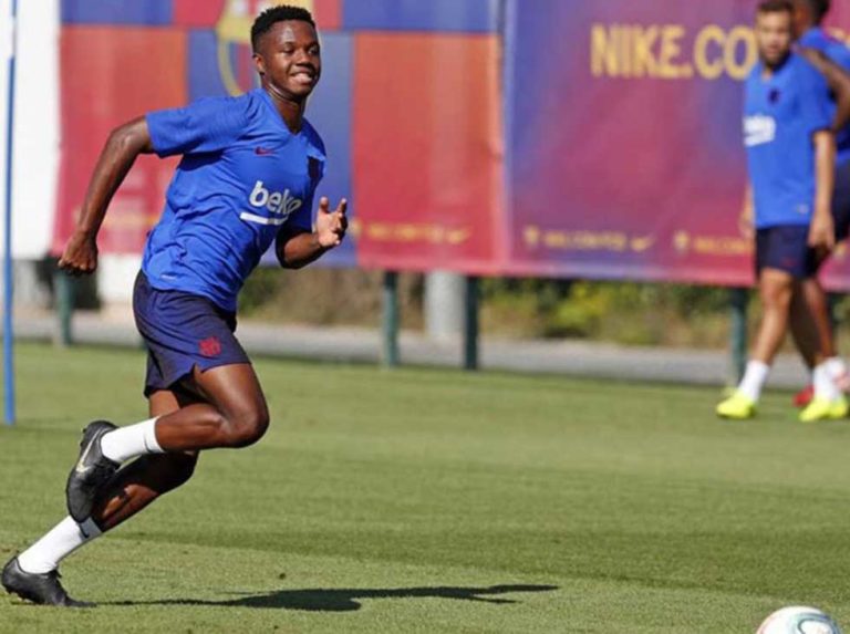 Semedo, Alba y Ansu Fati, entrenaron con sus compañeros