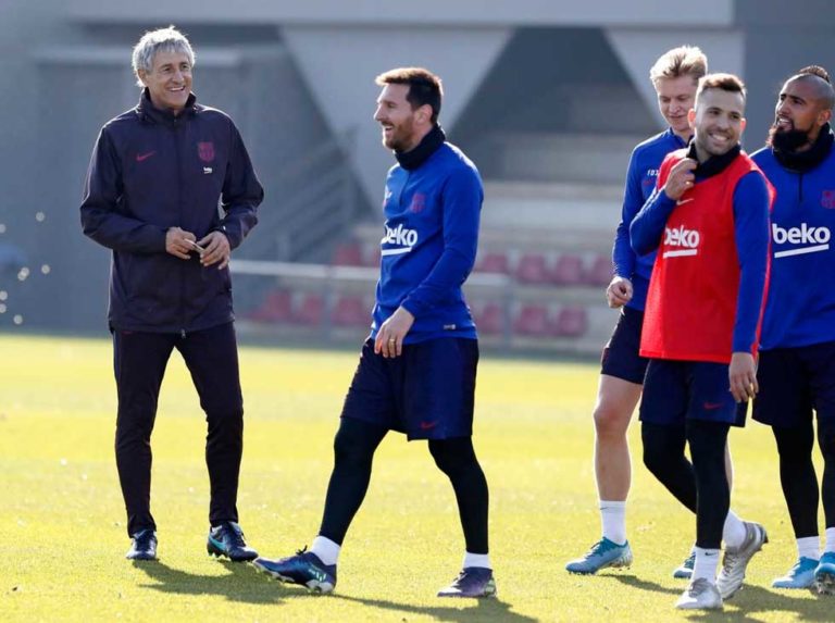 El Barcelona de Setién se presenta en escena