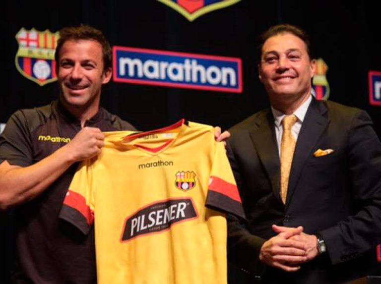 Del Piero, estrella invitada en «Noche Amarilla» del Barcelona de Ecuador