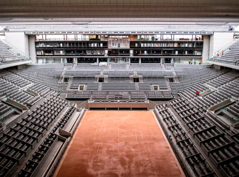 Roland Garros finalizó el techo retráctil de su pista principal