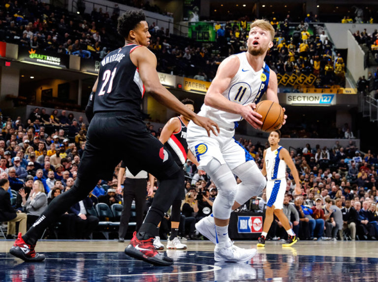 Pacers se apoyó del lituano Sabonis para derrotar a Portland