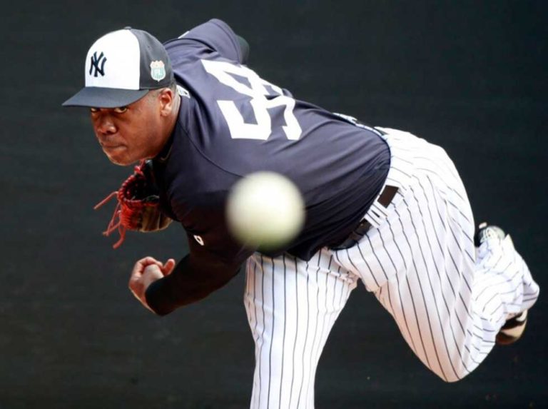 Aroldis Chapman mejora su condición física en cuarentena