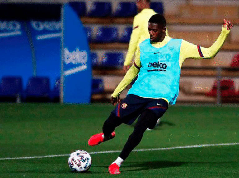 Dembélé abandona el entrenamiento por fatiga muscular