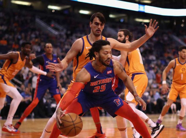 Rose frena racha de siete derrotas de Pistons