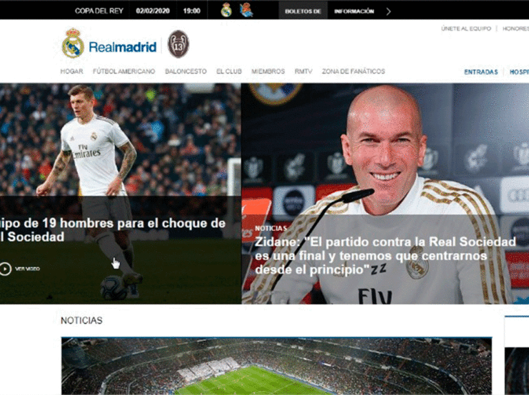 Web del Real Madrid es la más visitada de clubes del mundo