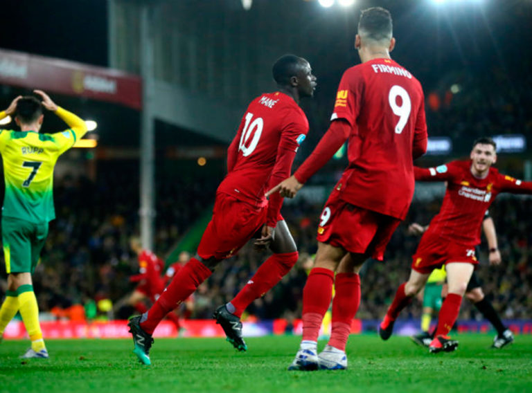 Mané volvió y marcó frente al Norwich City