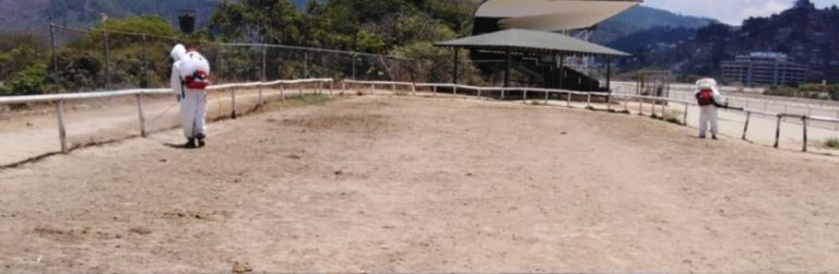 Desinfectaron áreas del Hipódromo La Rinconada