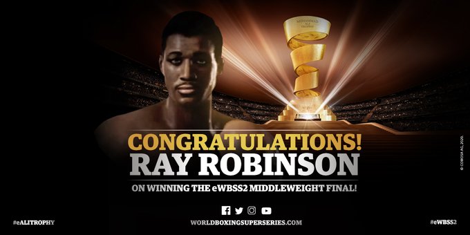 Ray «Sugar» Robinson ganó la serie virtual de boxeo en mediano