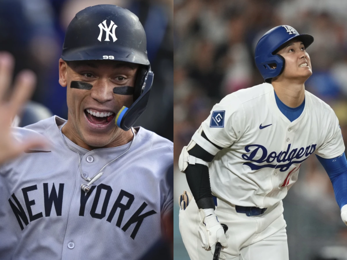 Aaron Judge y Shohei Ohtani. (Fotos: Mark J. Terrill/AP) - MLB