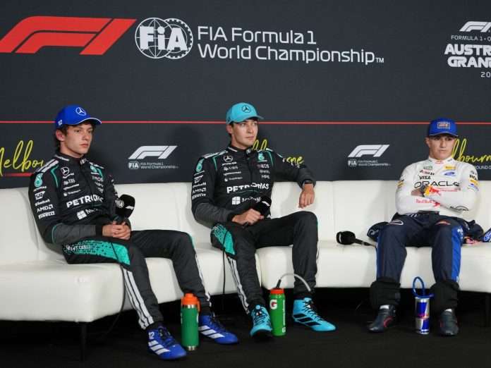 George Russell y Kimi Antoneli George Russell y Kimi Antoneli
