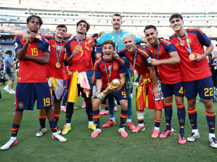 Jugadores del FC Barcelona con la selección de España Jugadores del FC Barcelona con la selección de España